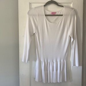 Lilly Pulitzer White Peplum Sweater